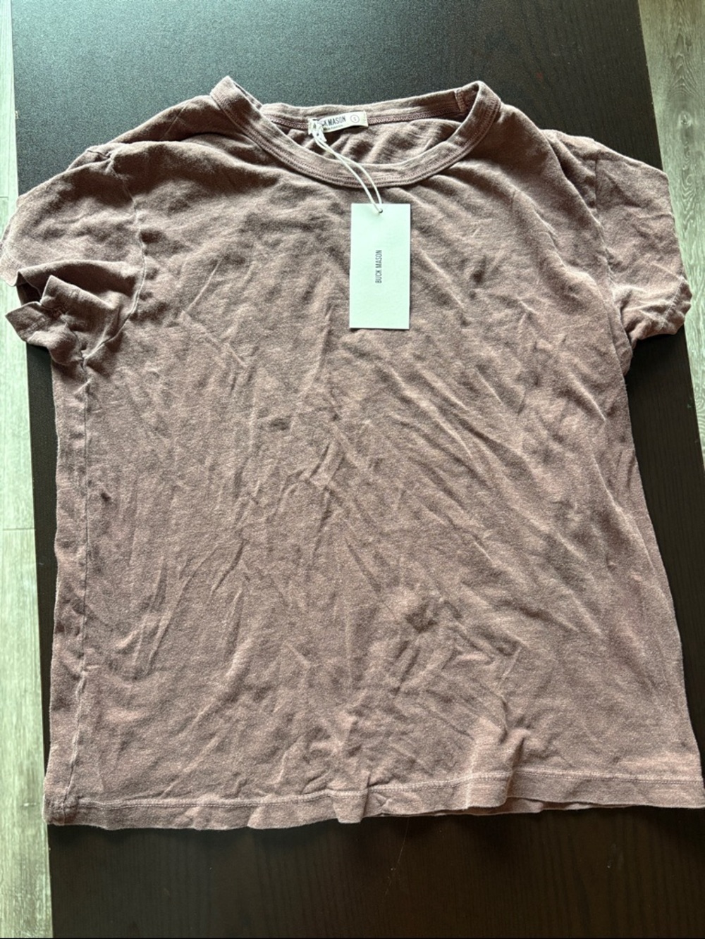 NWT Buck Mason Short Sleeve Crewneck Tee Auburn Slub Easy Crew Small